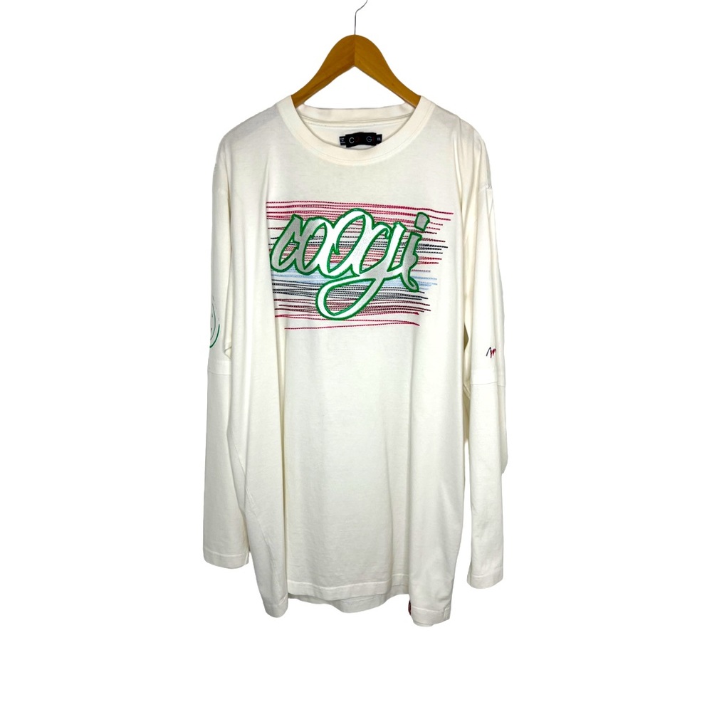 Coogi White Long Sleeve Men's XXL
